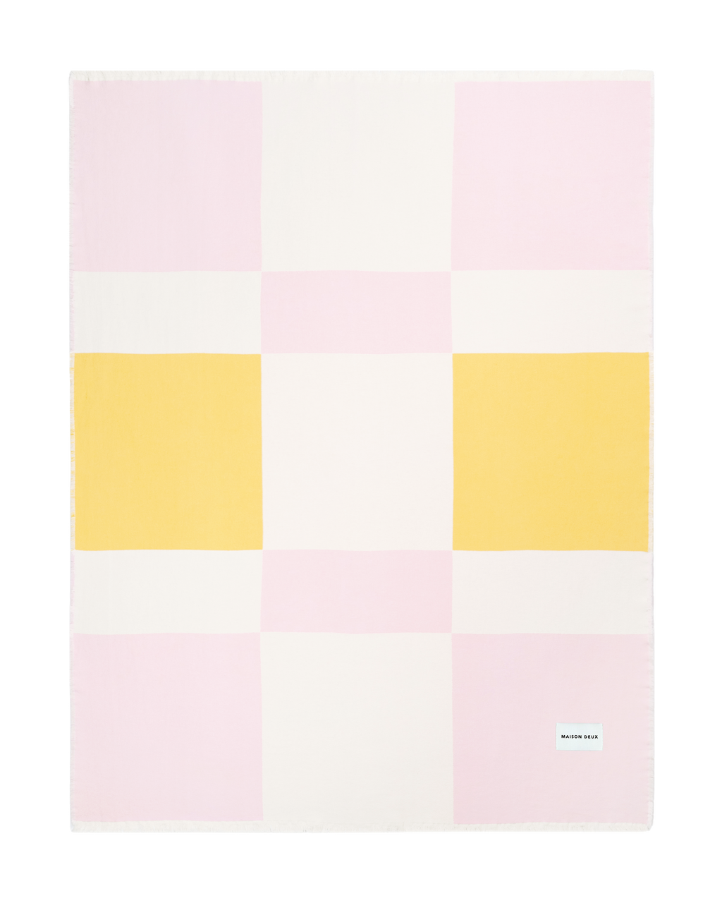 Check Bold Blanket Pink Sun