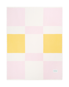 Check Bold Blanket Pink Sun