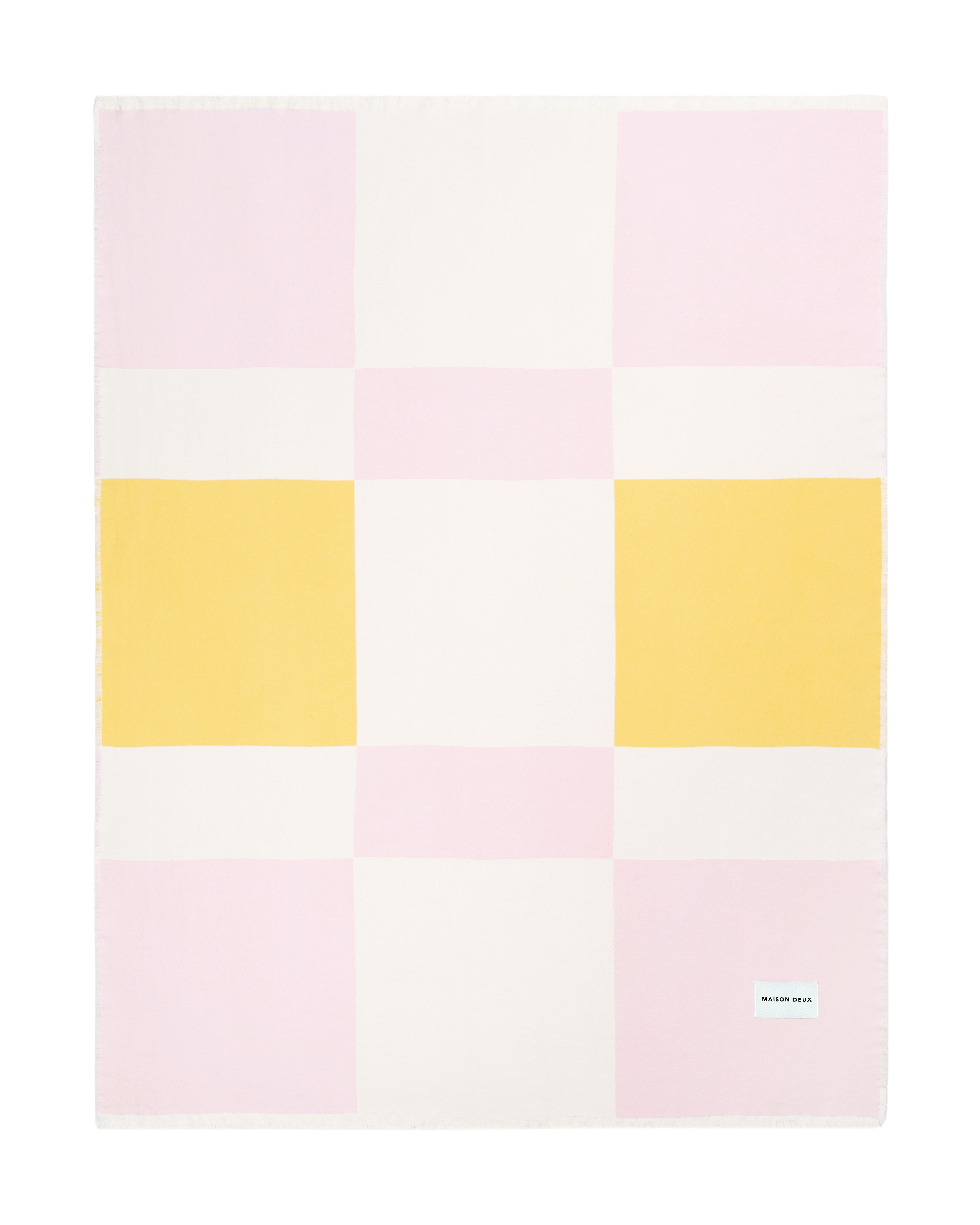 Check Bold Blanket Pink Sun
