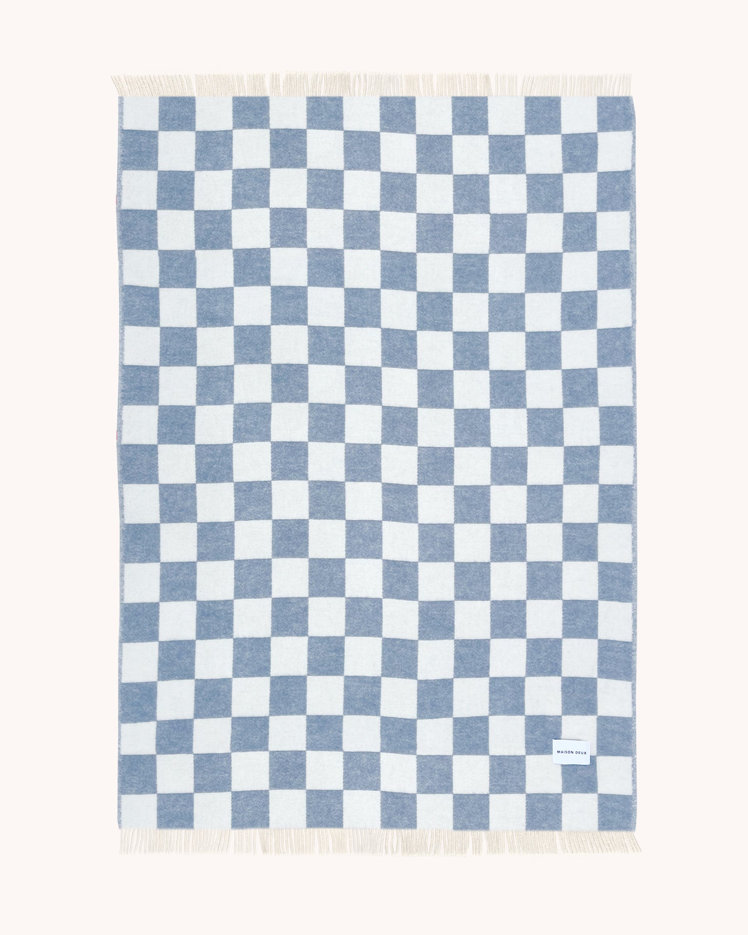Checkerboard Blanket Wool - Denim Black