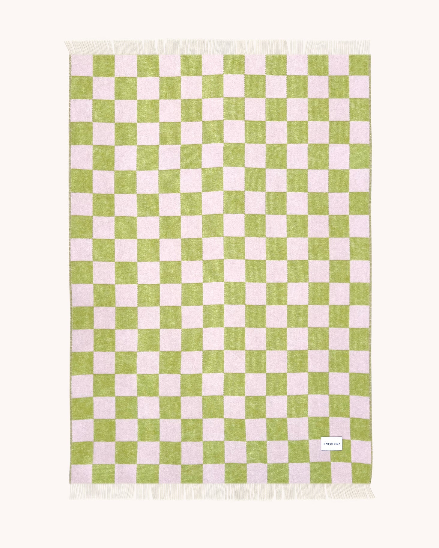 Checkerboard Blanket Kiwi Pink