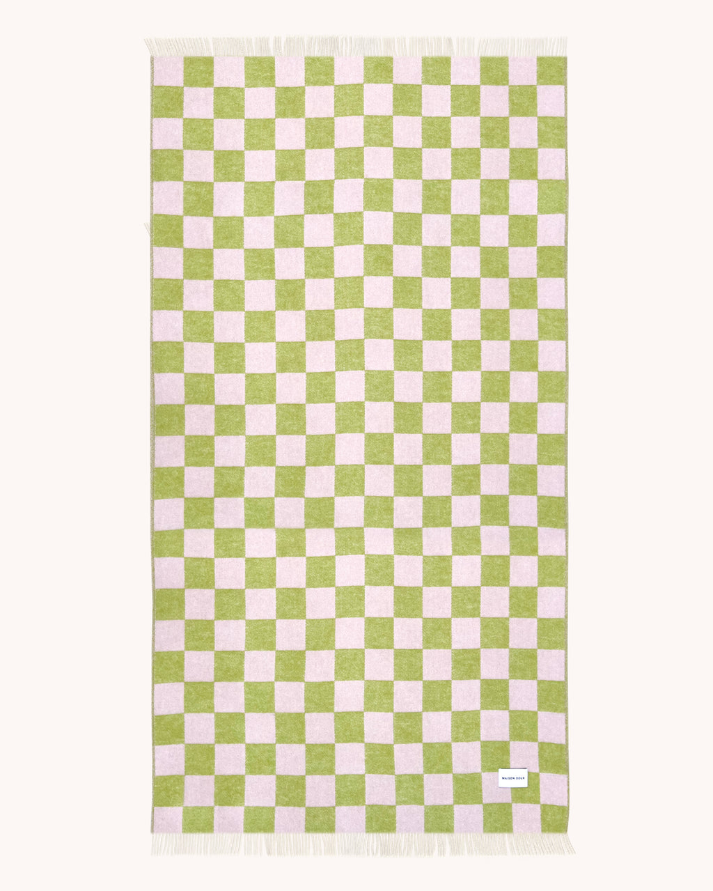 Schachbrettmuster-Decke XL Kiwi-Pink