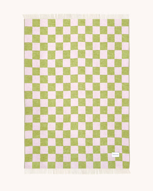 Checkerboard Blanket Kiwi Pink