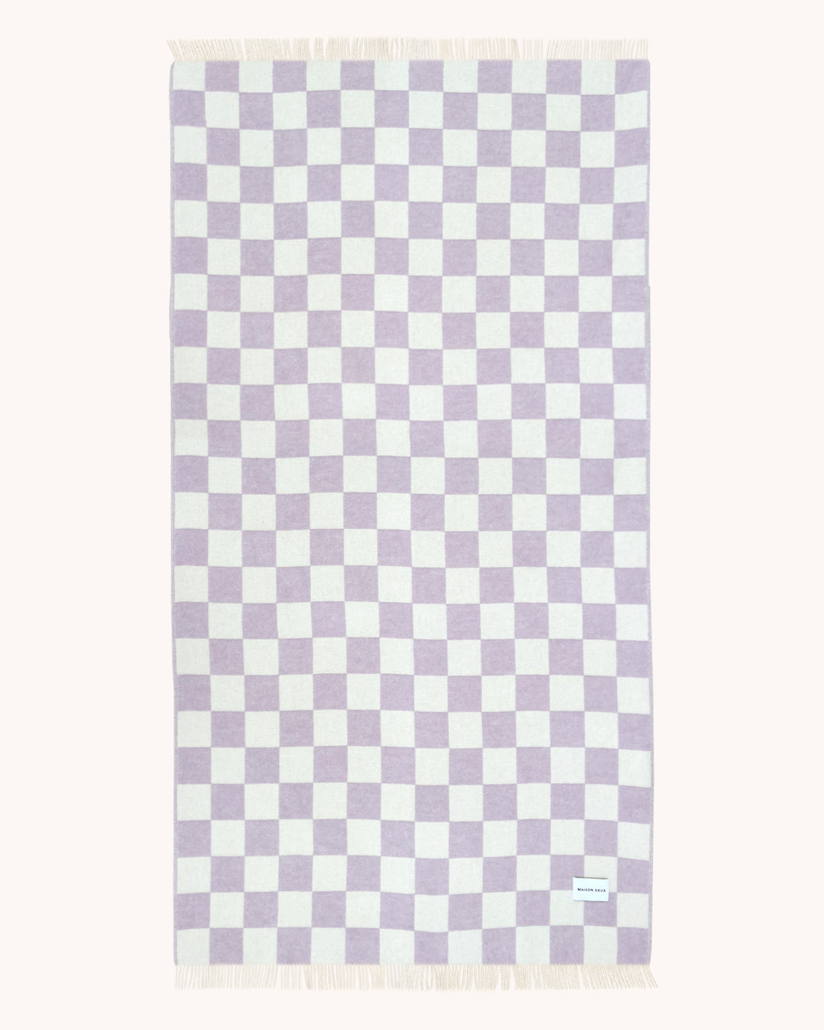 Couverture Damier XL Lilas Blanc