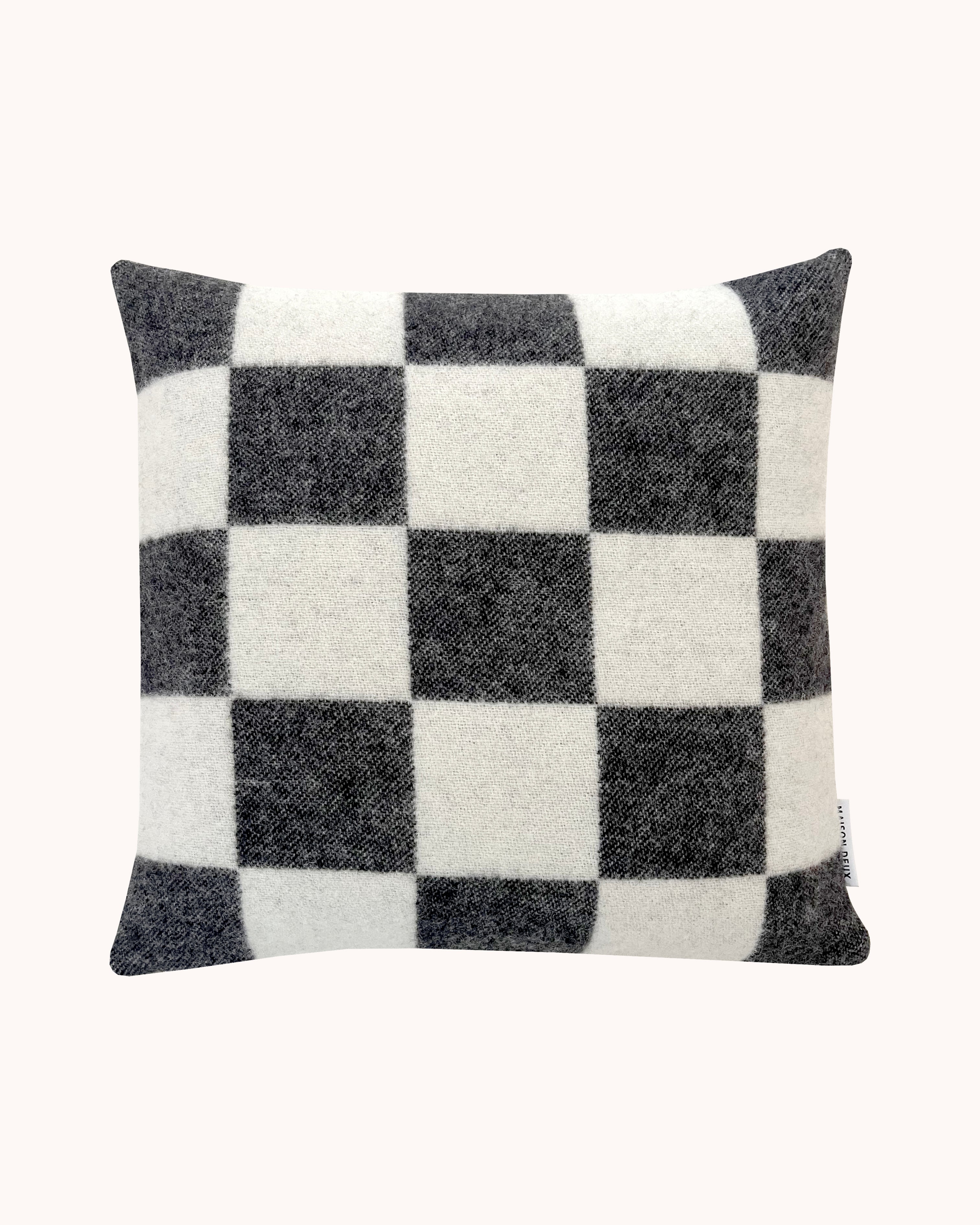 Checkerboard Cushion - Black White