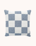 Checkerboard Cushion - Denim White
