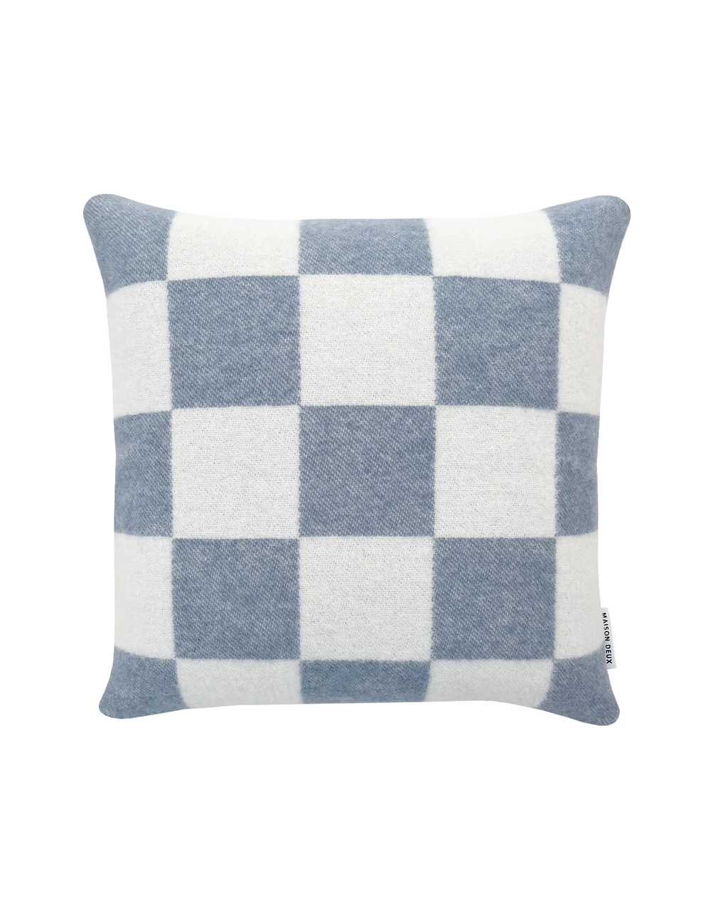 Kissenhülle Checkerboard Denim-Weiß