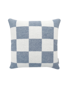 Kissenhülle Checkerboard Denim-Weiß