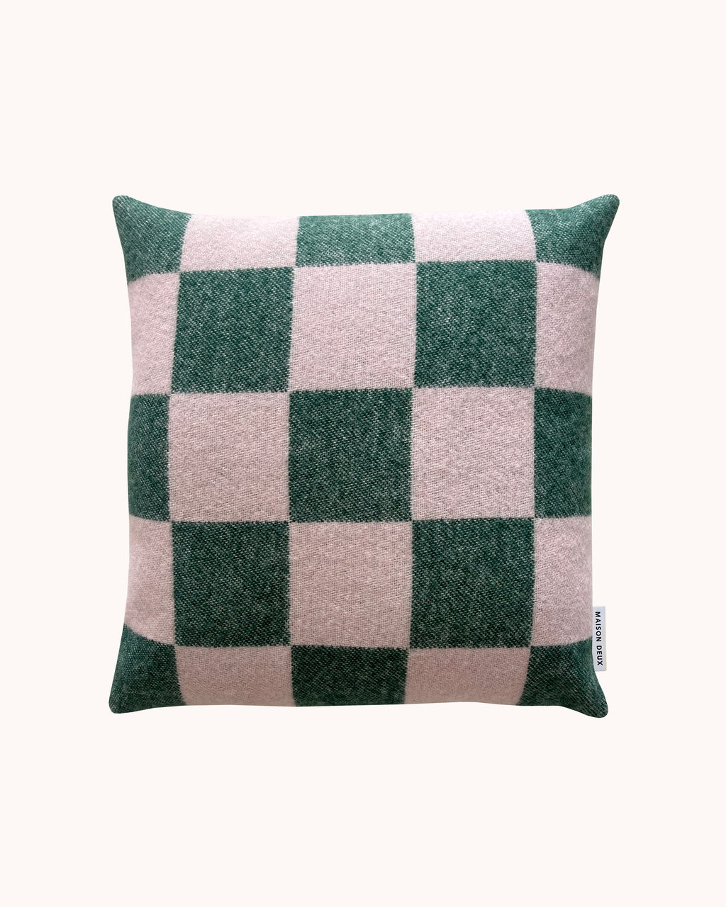 Checkerboard Cushion - Green Pink