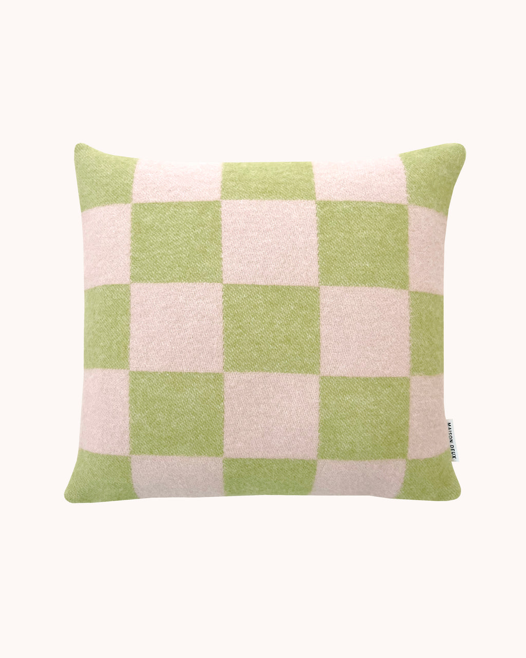 Checkerboard Cushion - Kiwi Pink