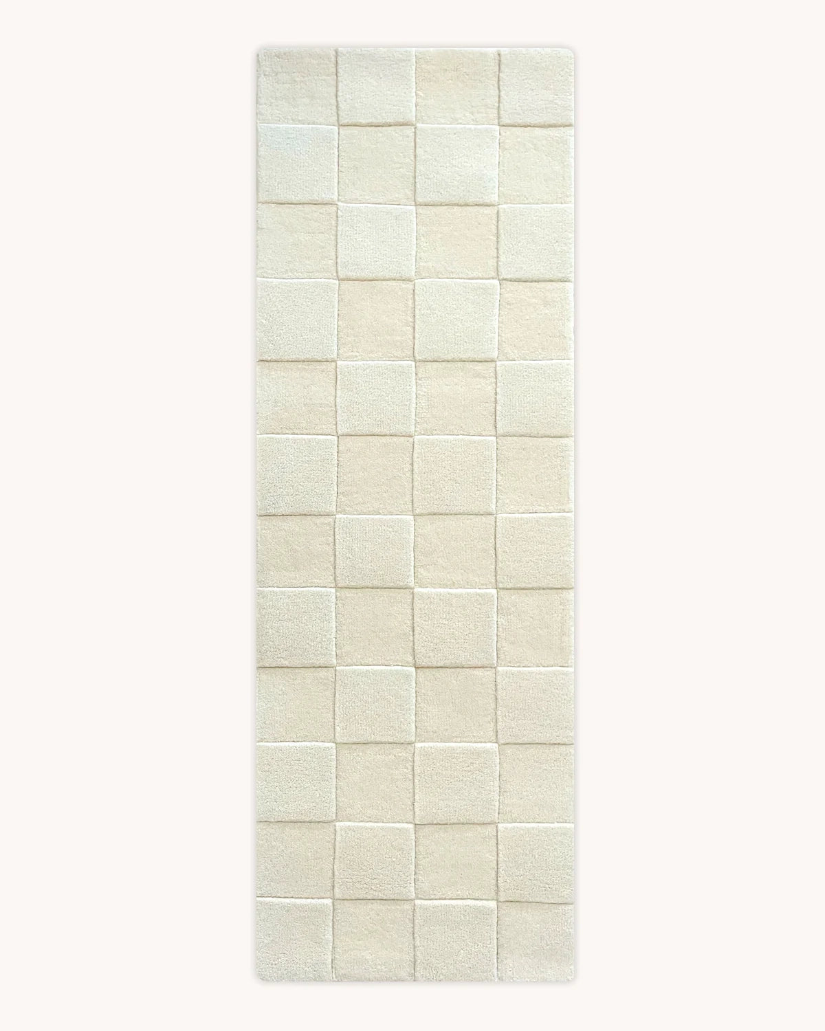 Checkerboard Rug Off White