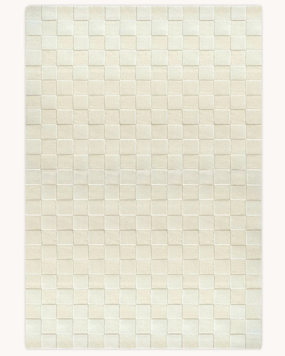 Checkerboard Rug Off White 200 x 300