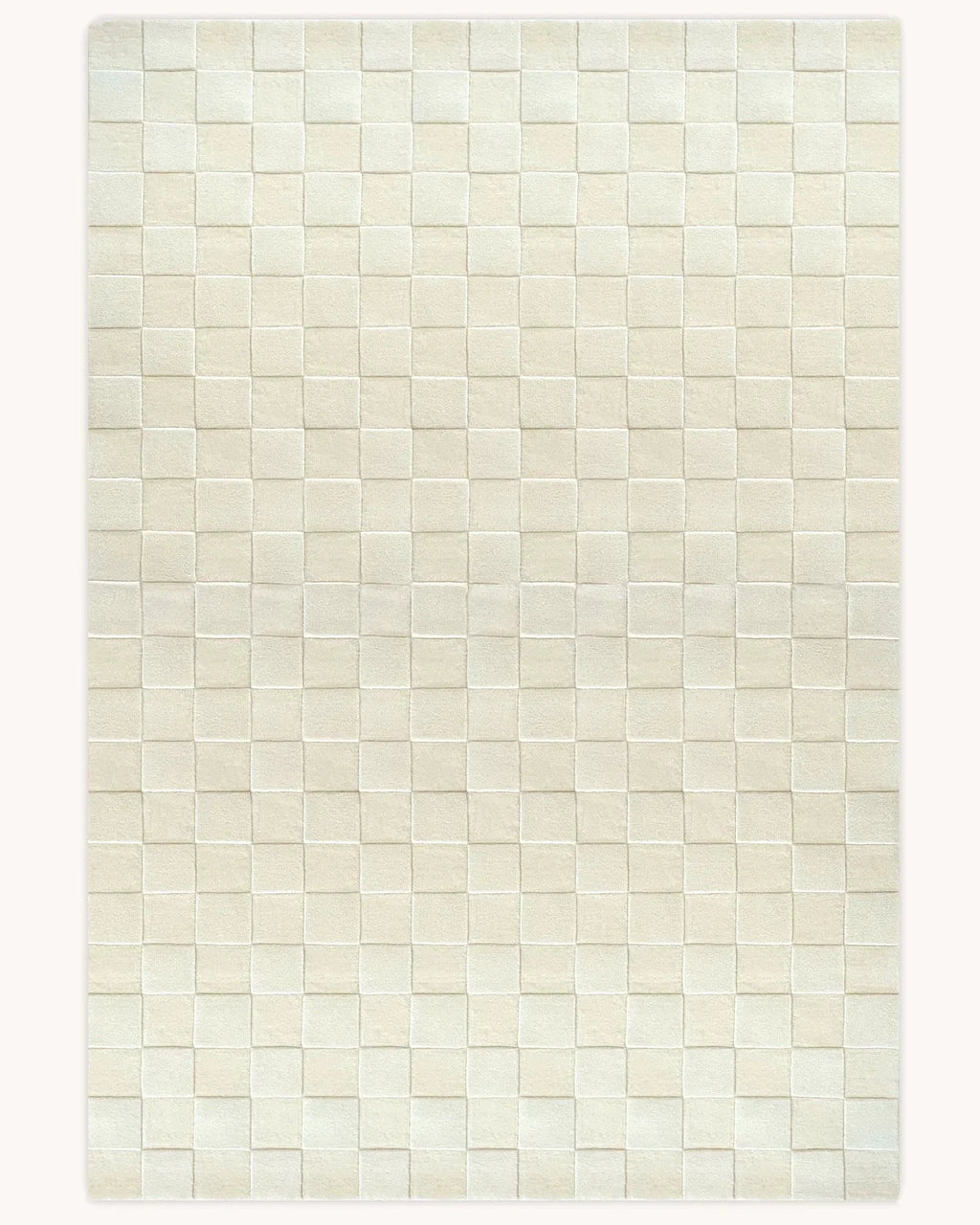 Checkerboard Rug Off White 200 x 300