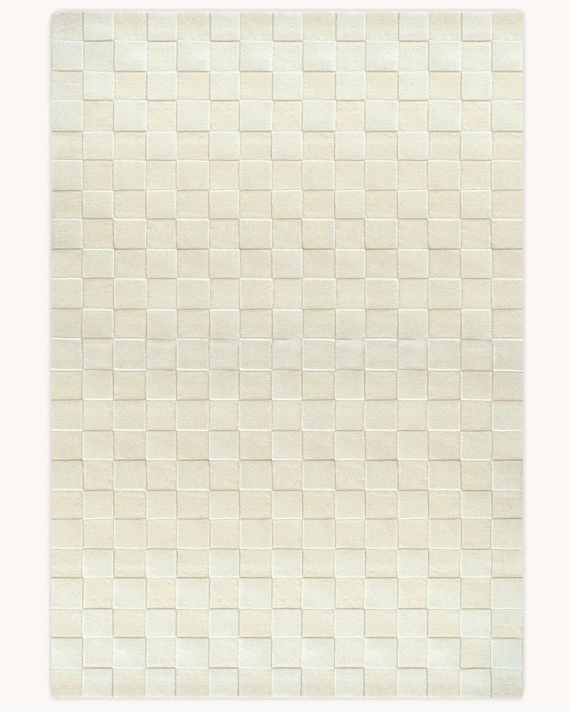 Checkerboard Rug Off White 200 x 300