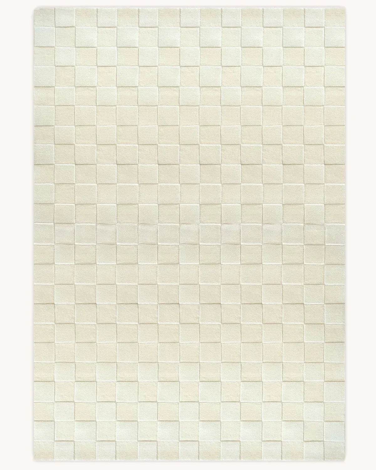 Checkerboard Rug Off White 200 x 300