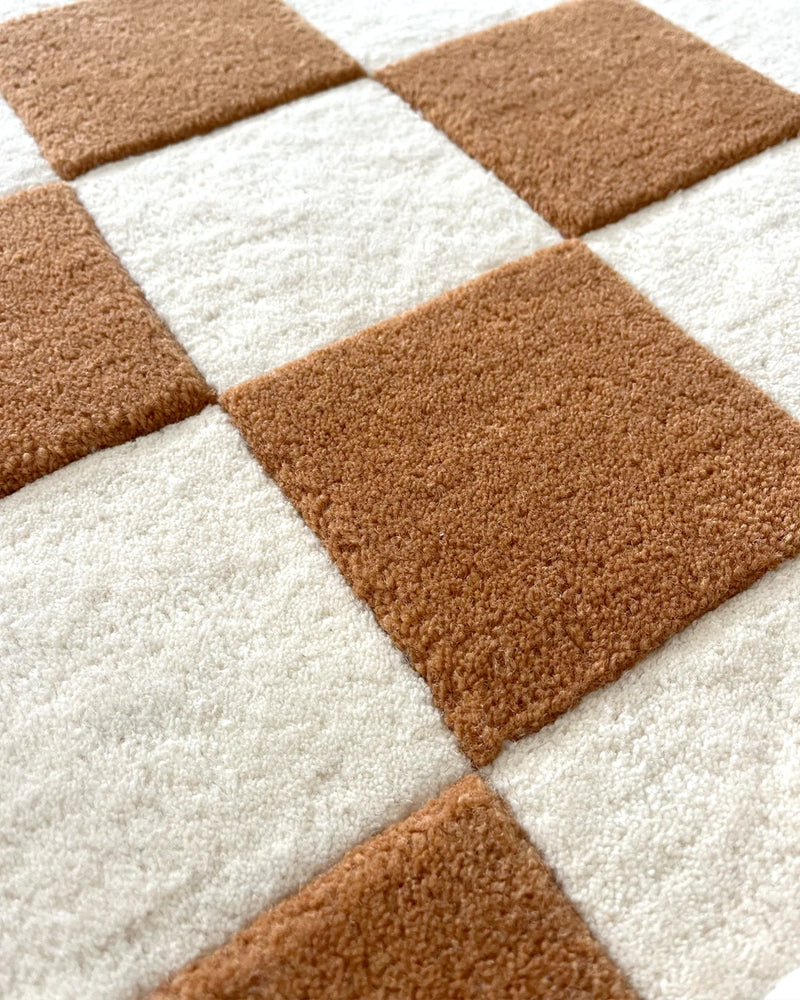 Checkerboard Rug Terra 170 x 240 cm – Maison Deux