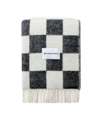 Checkerboard Blanket Black White