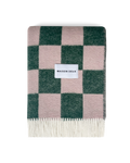 Checkerboard Blanket Green Pink