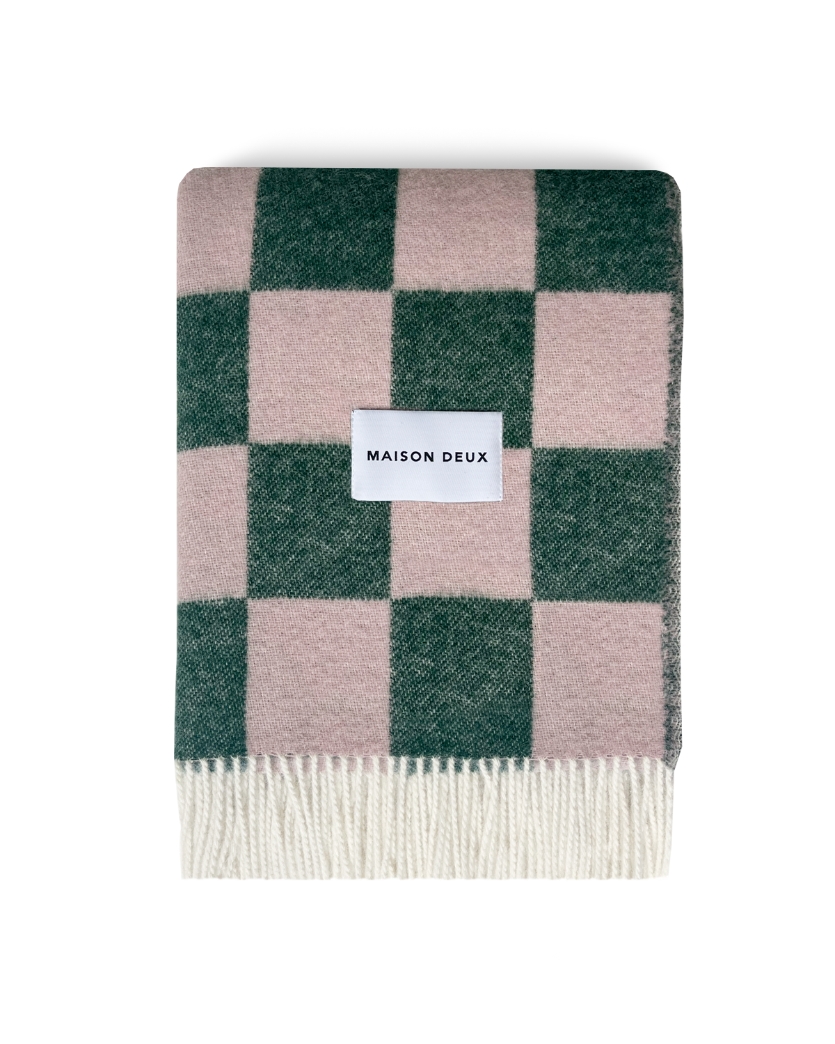 Checkerboard Blanket Green Pink