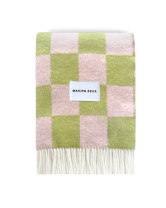 Couverture Damier Kiwi Rose - Sample Sale