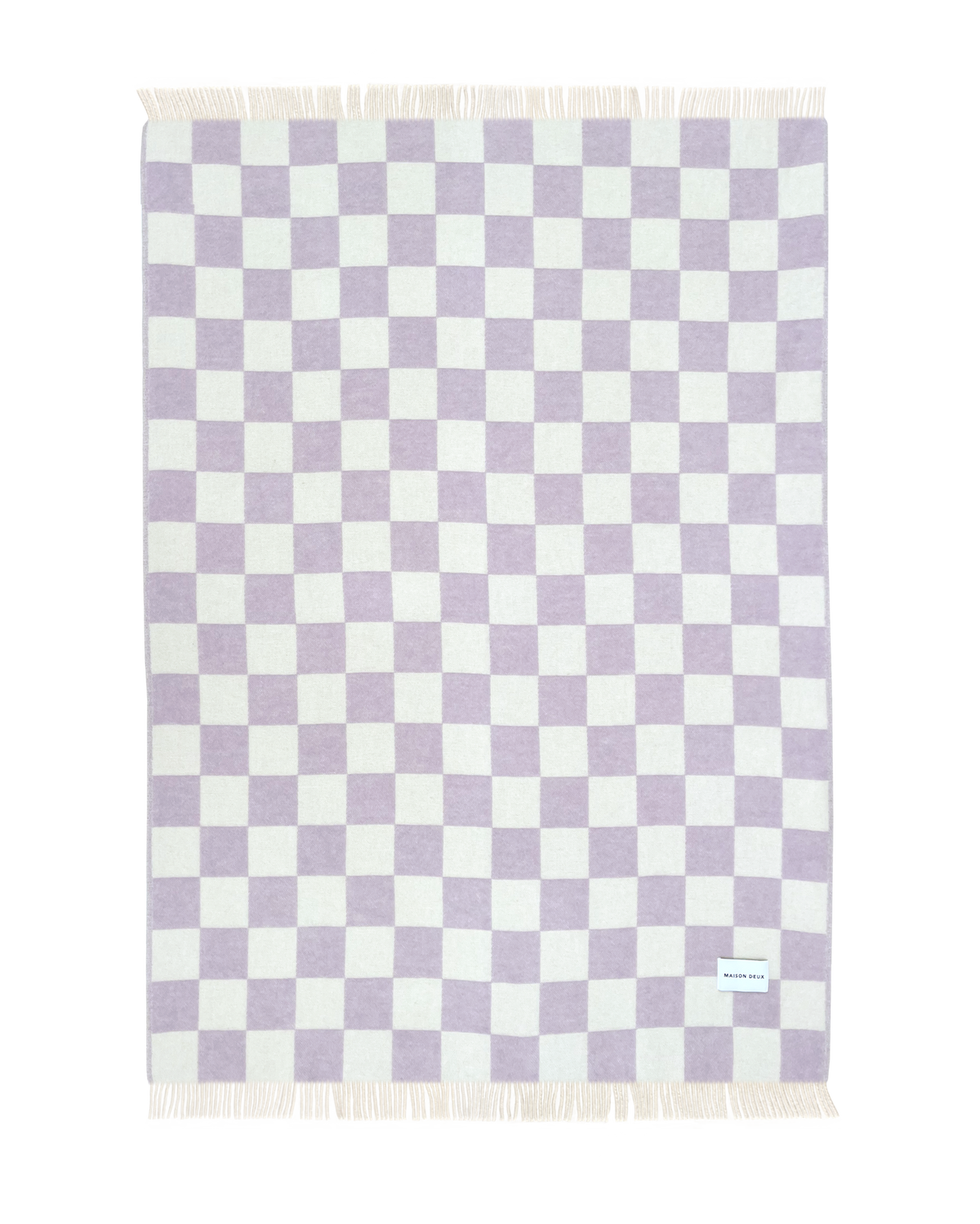 Plaid Checkerboard Lilas Blanc
