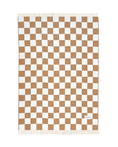 Checkerboard Blanket Terra White