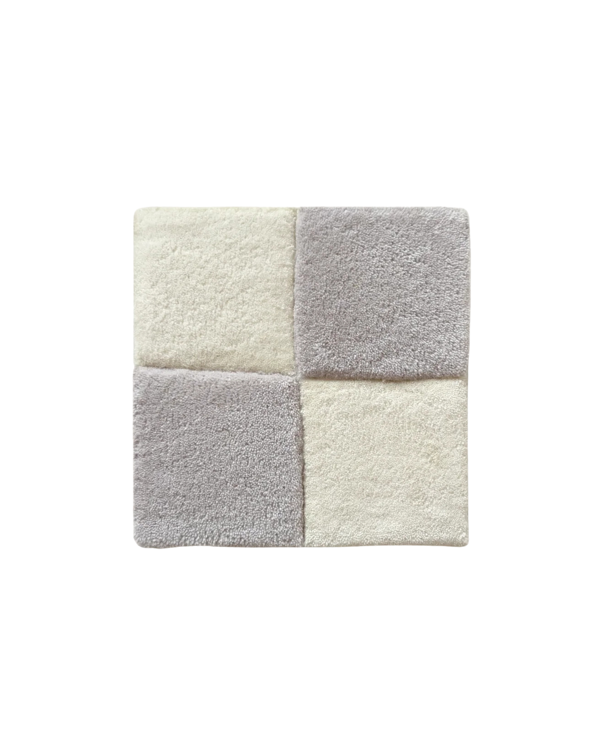 Tapis Checkerboard Lilas Blanc Cassé