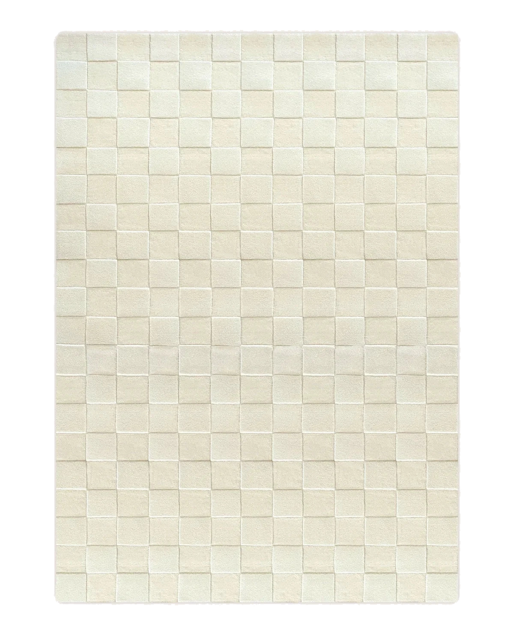 Checkerboard Rug Off White 170 x 240 cm