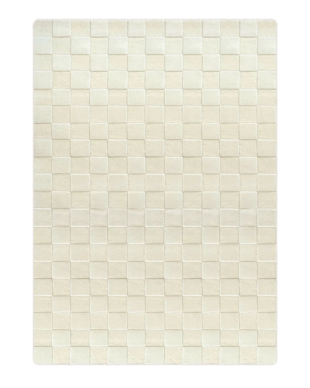 Checkerboard Rug Off White 170 x 240 cm