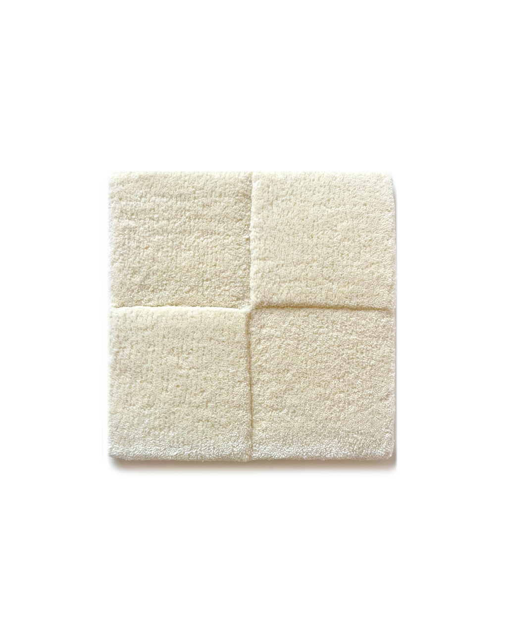 Sample Checkerboard Vloerkleed Crème Wit 25 x 25 cm