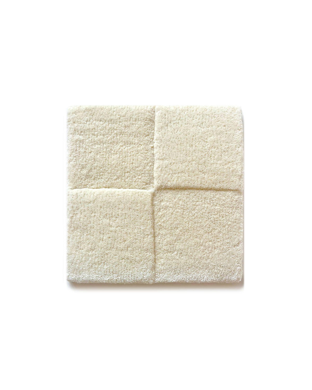 Sample Checkerboard Vloerkleed Crème Wit 25 x 25 cm