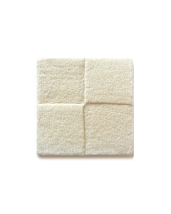 Sample Teppich Schachbrettmuster Cremeweiß 25 x 25 cm