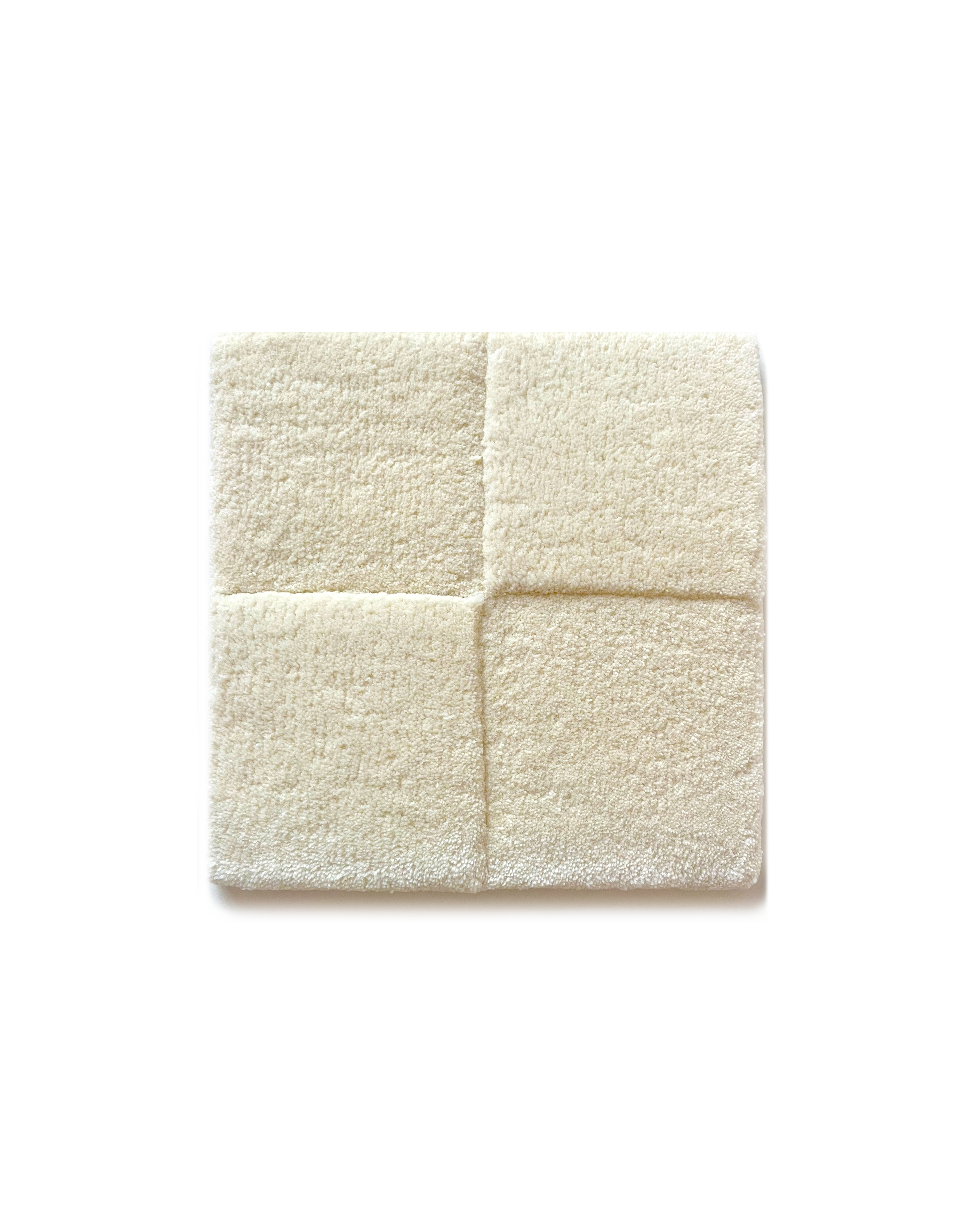 Sample Checkerboard Vloerkleed Crème Wit 25 x 25 cm