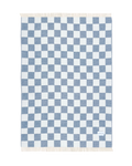 Checkerboard Blanket Denim White