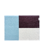 Color Block Door Mat Burgundy Blue 50 x 70 cm
