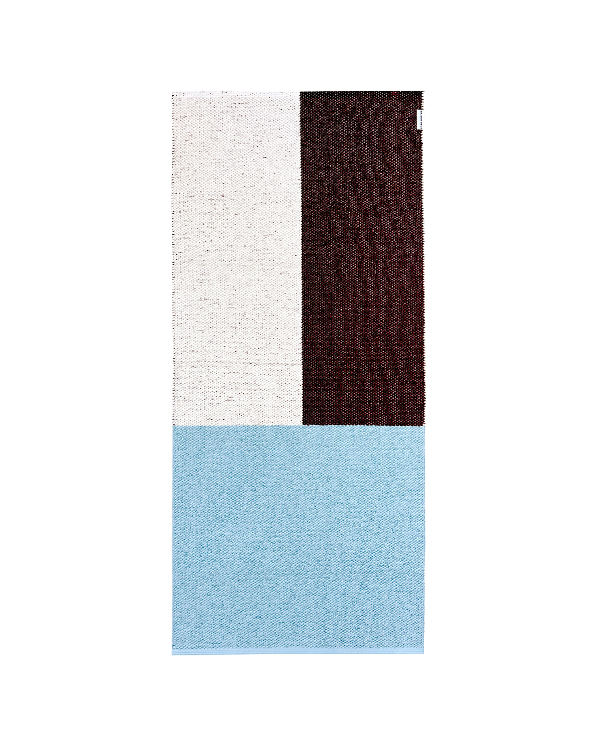 Color Block Rug Burgundy Blue 70 x 150 cm
