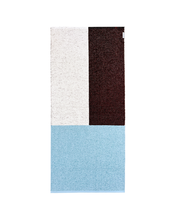 Color Block Rug Burgundy Blue 70 x 150 cm
