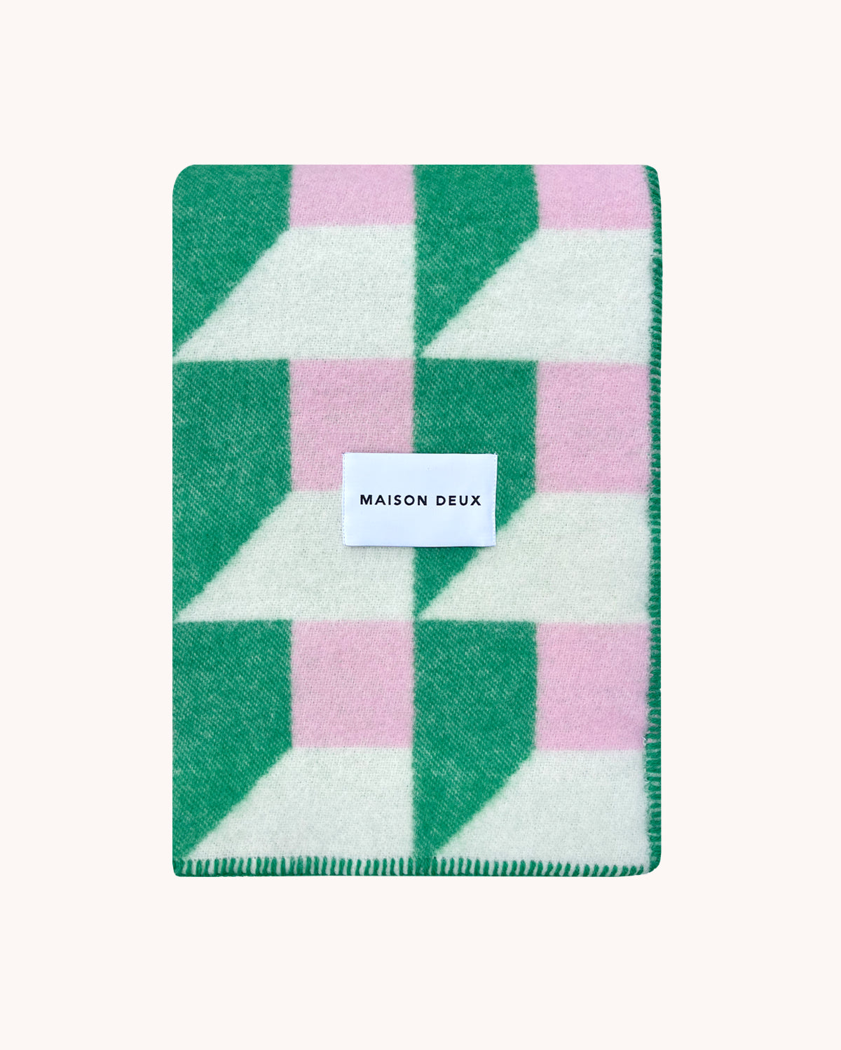 Cubics Blanket Grass Pink