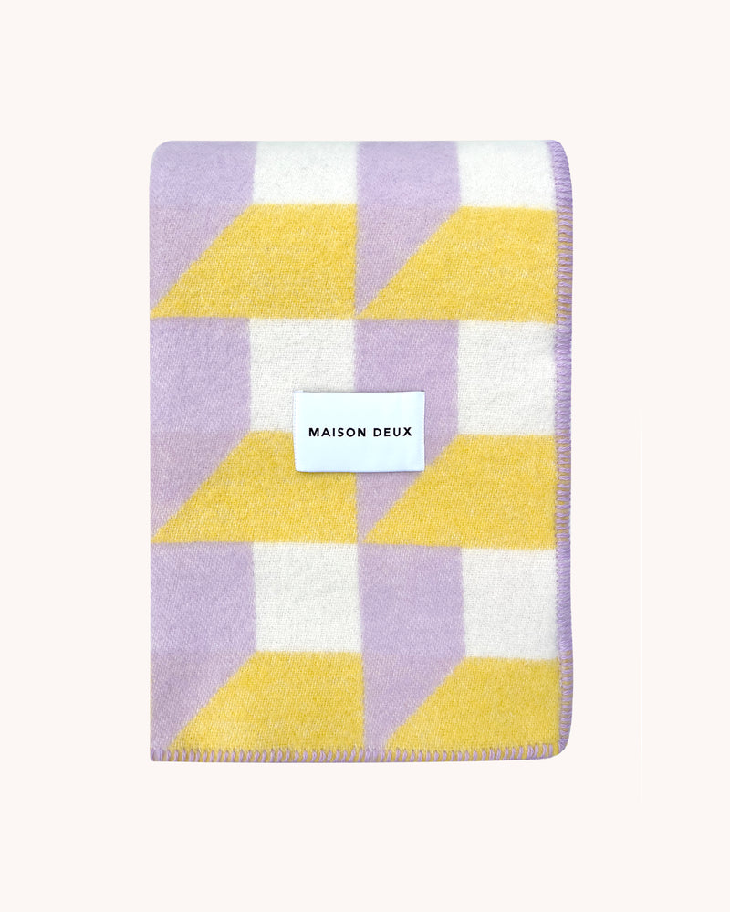 Cubics Blanket Lilac Sun