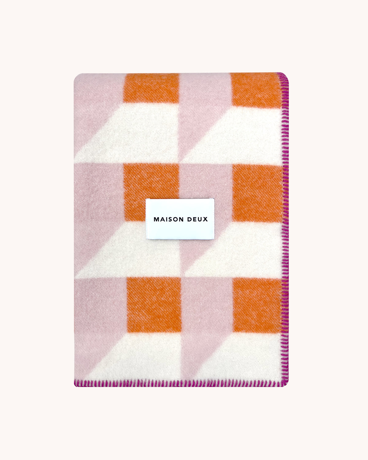 Cubics Blanket Pink Carrot