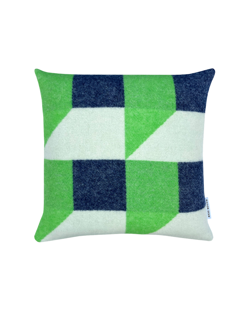 Cubics Cushion Cover Apple Navy