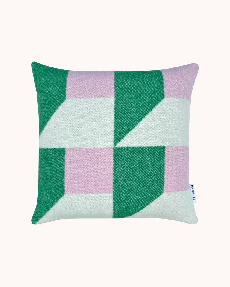 Housse de Coussin Cubis Herbe Rose