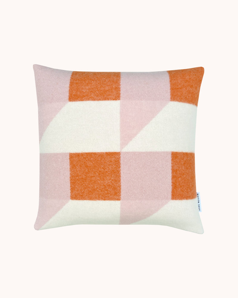 Cubics Cushion Cover Pink Carrot