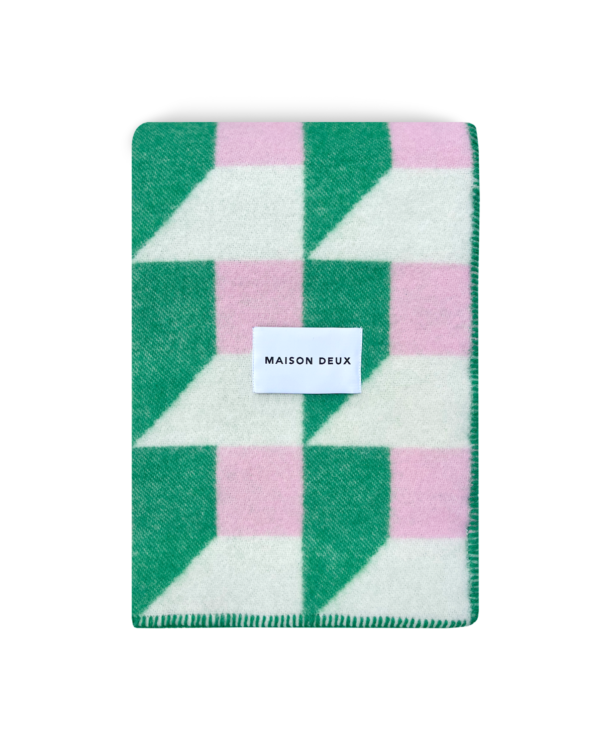 Cubics Blanket Grass Pink – Maison Deux