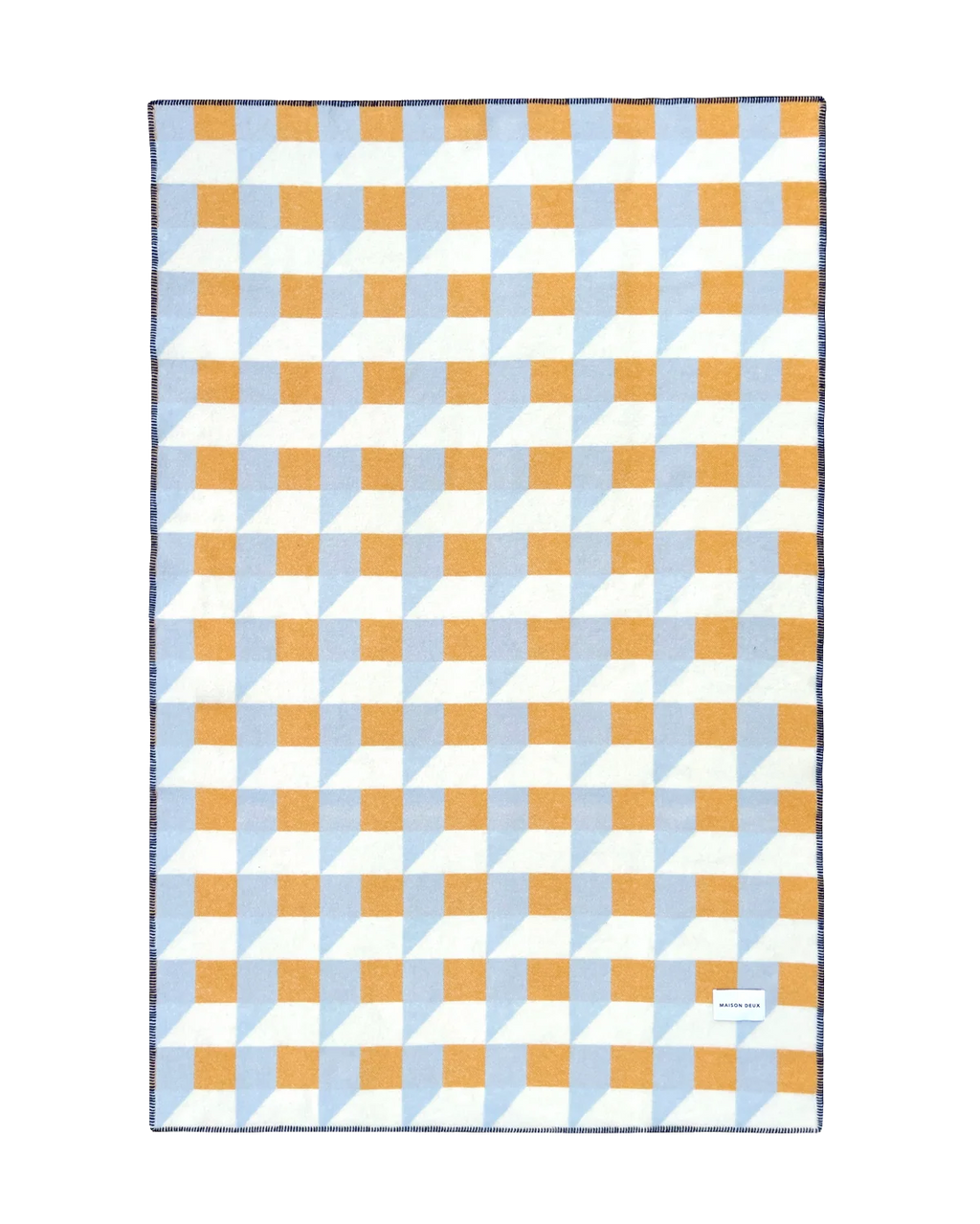 Cubics Blanket Blue Honey