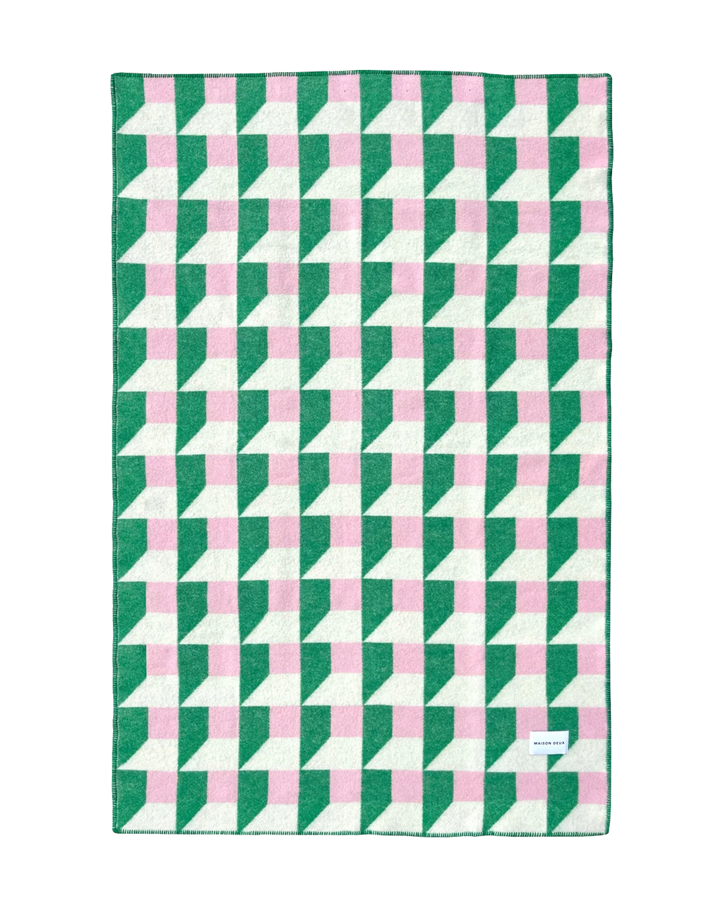 Cubics Blanket Grass Pink