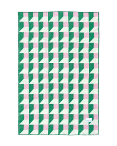 Cubics Blanket Grass Pink