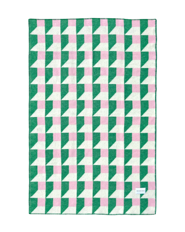 Cubics Decke Gras-Rosa