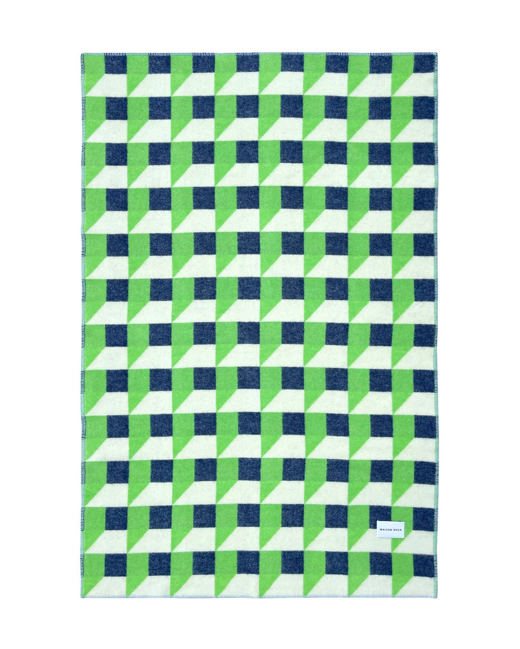 Cubics Blanket Apple Navy
