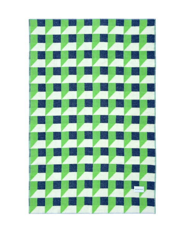 Cubics Blanket Apple Navy